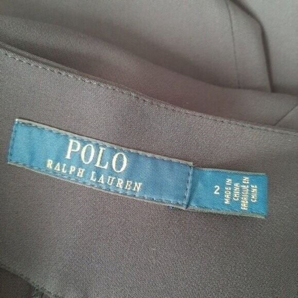 POLO Ralph Lauren Gaucho Dress Pants Crop Navy Sz 2 - Picture 7 of 8